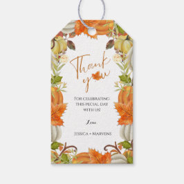 秋感謝していパンプキ結婚ン ギフトタグ