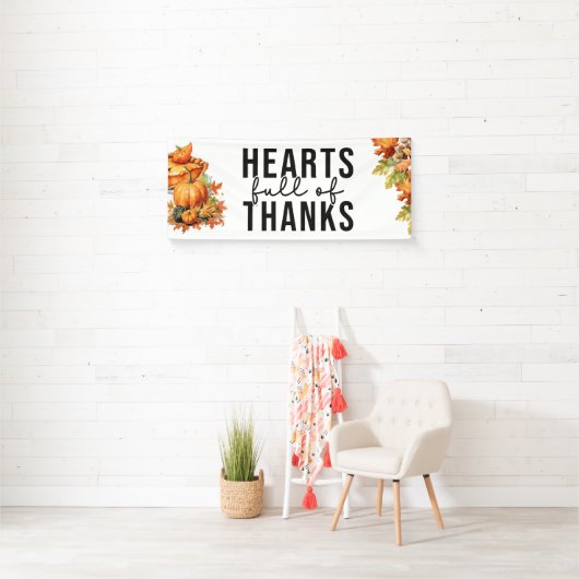 秋感謝していパーティーに満詰したハート 横断幕 (インサイチュ)