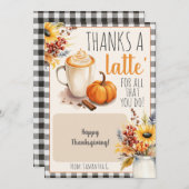 秋感謝していラテギフトカードホルダー 案内状 (正面/裏面)