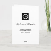 秋感謝してい サンキューカード (裏面)