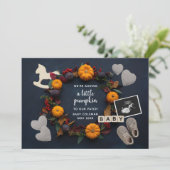 秋感謝型かぼちゃの妊娠リビアーベビー 案内状 (スタンド正面)