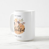 秋感謝感謝ギフトマグ コーヒーマグカップ (正面左)