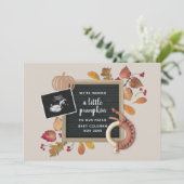 秋感謝祭かぼちゃベビー妊娠誕生 案内状 (スタンド正面)
