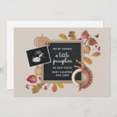 秋感謝祭かぼちゃベビー妊娠誕生 案内状 (正面/裏面)
