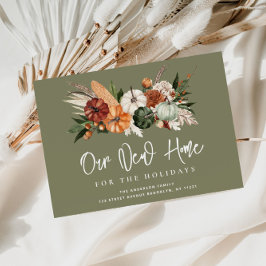 秋感謝祭の休日の引越し発表 ポストカード