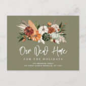 秋感謝祭の休日の引越し発表 ポストカード (正面)