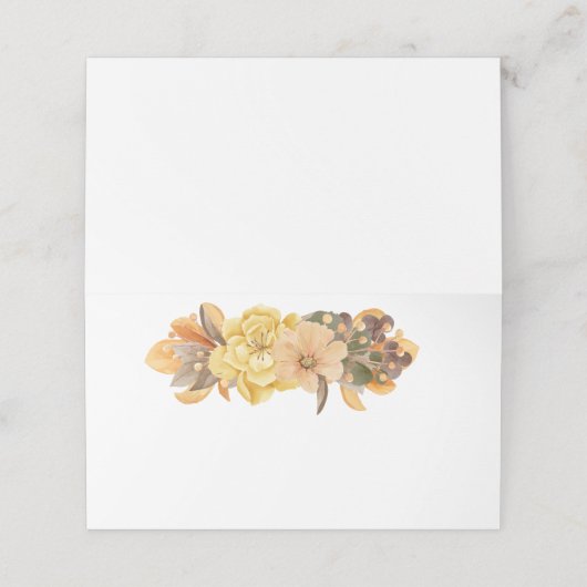 秋感謝祭の花 プレイスカード (外部開封)