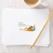 秋感謝祭オレンジカボチャリーフアドレス ラベル (インサイチュ)