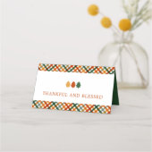 秋感謝祭ディナー名座席表 プレイスカード (裏面)