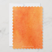 秋感謝祭ディナー招待状水の色かぼちゃ 招待状 (裏面)