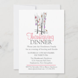 秋感謝祭ディナー招待 招待状
