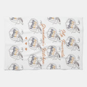 秋感謝祭ミニマエレガントリストパンプキン キッチンタオル (横)