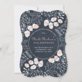 秋成人誕生日パーティーの招待マイルストーン 招待状 (正面)