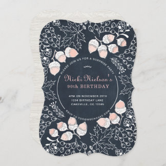 秋成人誕生日パーティーの招待マイルストーン 招待状