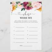 秋我々のブライダルシャワーゲーム (正面)