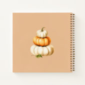 秋我々は赤ちゃんシャワーを心待ちできるゲストブック ノートブック (裏面)