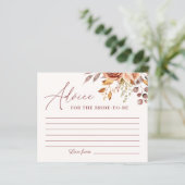 秋房花ブライダルシャワーアドバイスカード (スタンド正面)