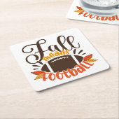 秋手段サッカー スクエアペーパーコースター (アングル)