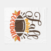 秋手段サッカー フリースブランケット (正面(横))