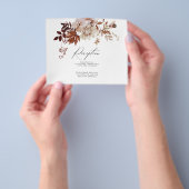 秋披露宴情報の挿入 |予算フライヤー チラシ (手)