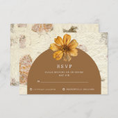 秋押し結婚花 出欠カード (正面/裏面)