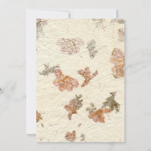 秋押し結婚花 招待状 (裏面)