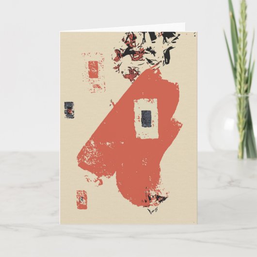 秋抽象芸術グリーティングカード カード (正面)