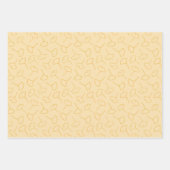 秋抽象芸術模様 ラッピングペーパーシート (正面)