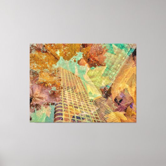 秋抽象芸術 キャンバスプリント (正面)