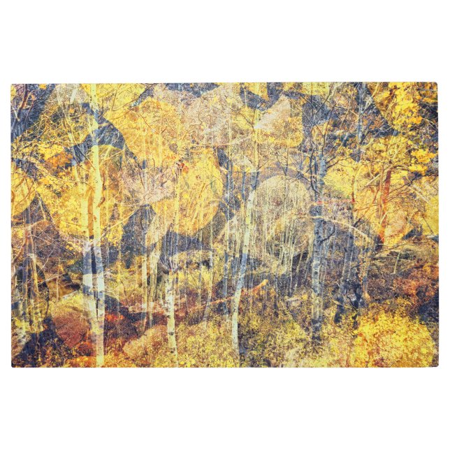 秋抽象芸術 メタルプリント (正面)
