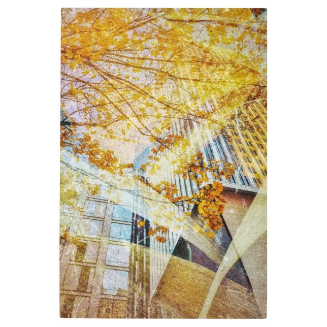 秋抽象芸術 メタルプリント (正面)