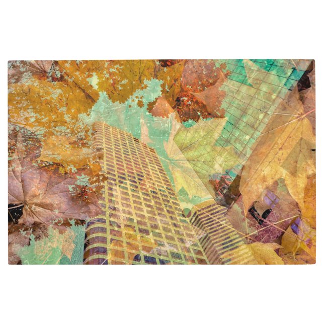 秋抽象芸術 メタルプリント (正面)