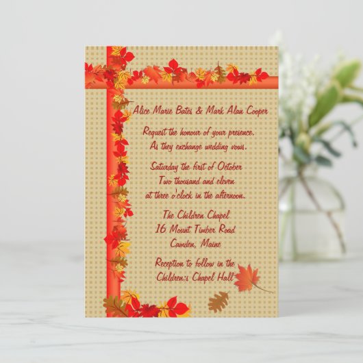 秋招待状 招待状 (スタンド正面)