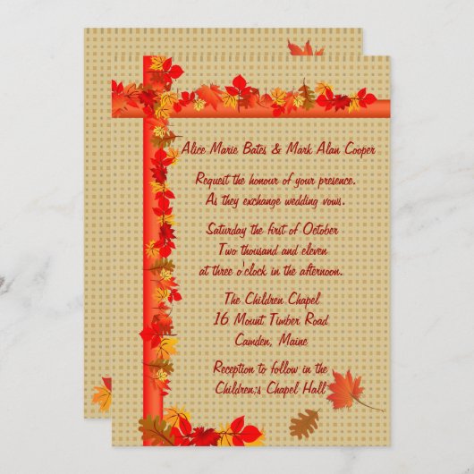 秋招待状 招待状 (正面/裏面)