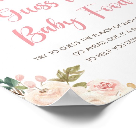 秋推測ベビー食品シャワーゲームポスター ポスター (角)