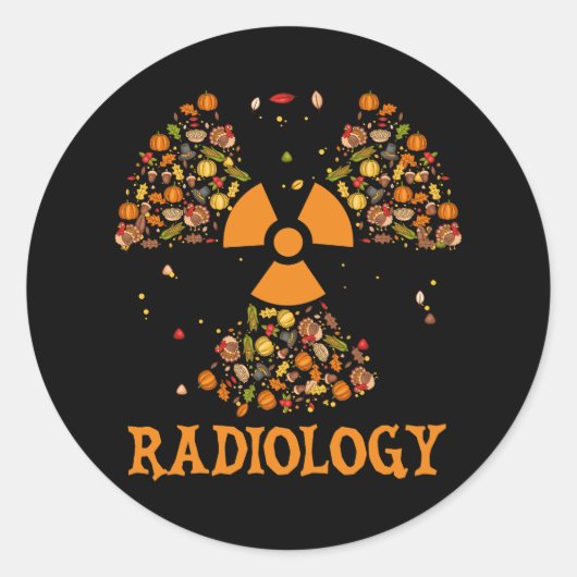 秋放射線感謝放射線科医X線技術 ラウンドシール (正面)