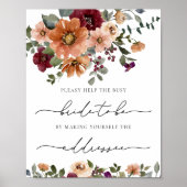 秋救済が忙し封筒に住所を告げる ポスター (正面)