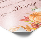 秋救済の忙し花嫁の住所と封筒 フォトプリント            (角)