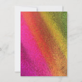 秋数々の色の色結婚色 招待状 (裏面)