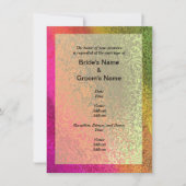 秋数々の色の色結婚色 招待状 (正面)