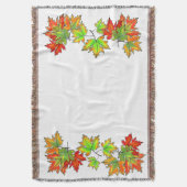 秋数々の葉色のカエデかわいらしル色 スローブランケット (正面縦)