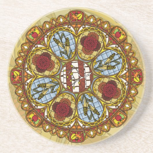 秋新しいサンドストーンコースター コースター (正面)