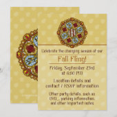 秋新しいパーティの招待状 招待状 (正面/裏面)