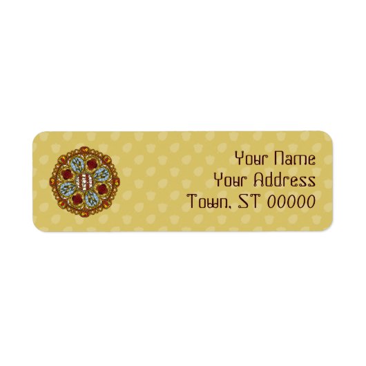 秋新しい差出人住所ラベル ラベル (正面)