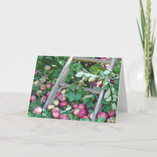 秋日のりんご カード