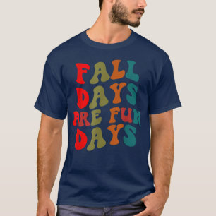 秋日はおもしろい日レトロヴィンテージ秋感謝してい Tシャツ