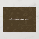 秋日付の保存結婚式招待状 案内ポストカード (裏面)