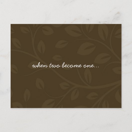 秋日付の保存結婚式招待状 案内ポストカード (裏面)