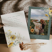 秋日付の保存、ひまわり日付の保存 招待状