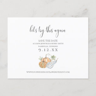 秋日付の変更セーブ・ザ・デート案内 案内ポストカード